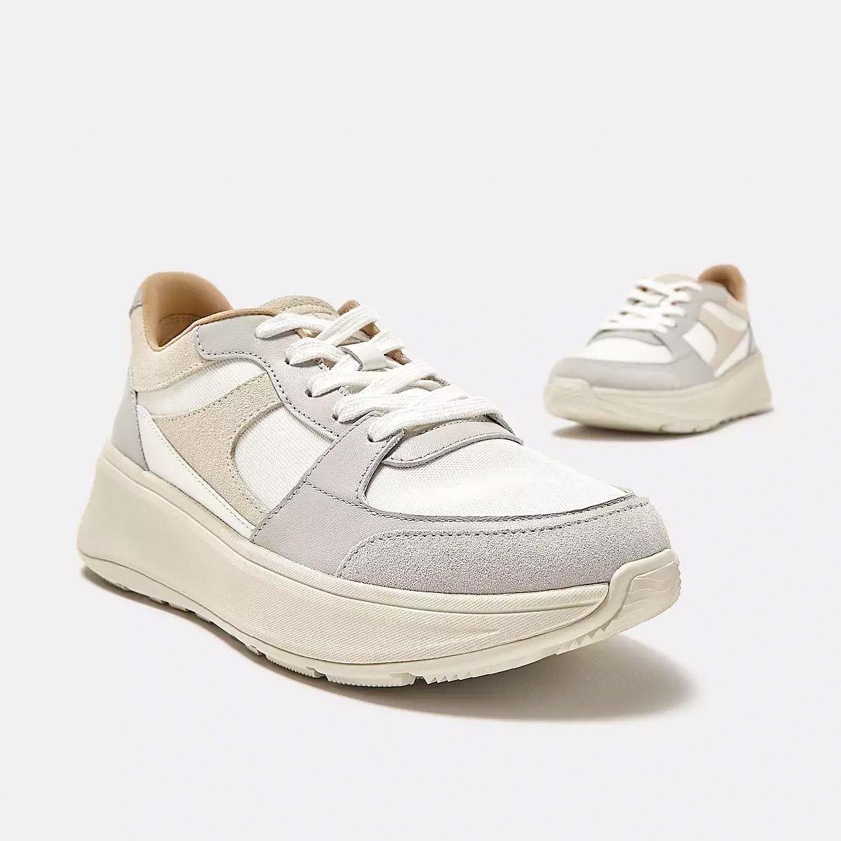 White platform on sale trainers leather