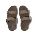 FitFlop LULU Adjustable Leather Slides Plummy front view