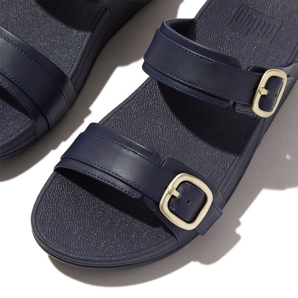 LULU Adjustable Leather Slides