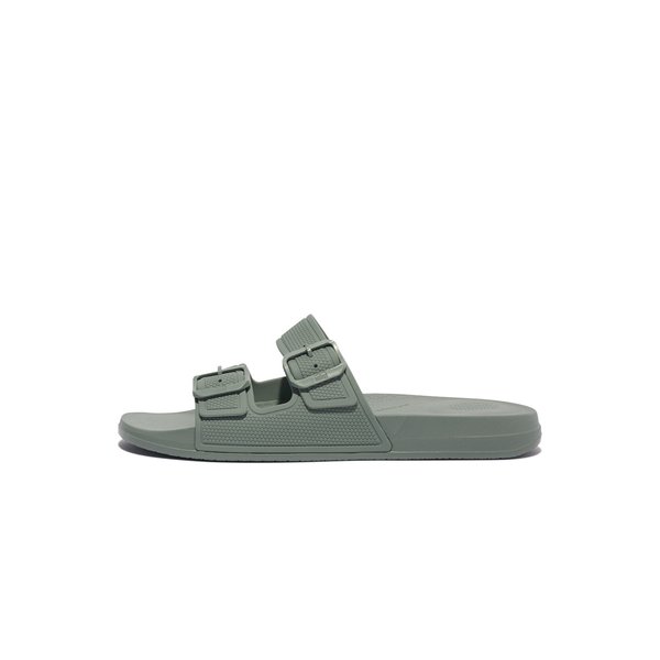 iQUSHION Men's Two-Bar Buckle Slides