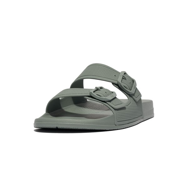 iQUSHION Men's Two-Bar Buckle Slides
