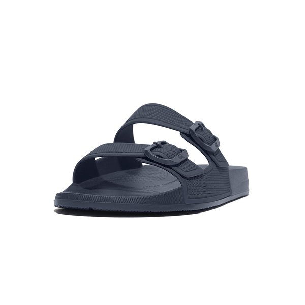 iQUSHION Men's Two-Bar Buckle Slides