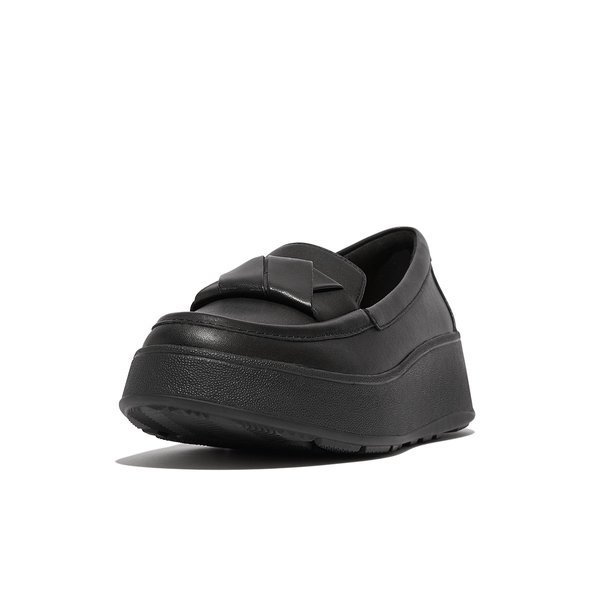 F-MODE Folded-Leather Flatform Loafers