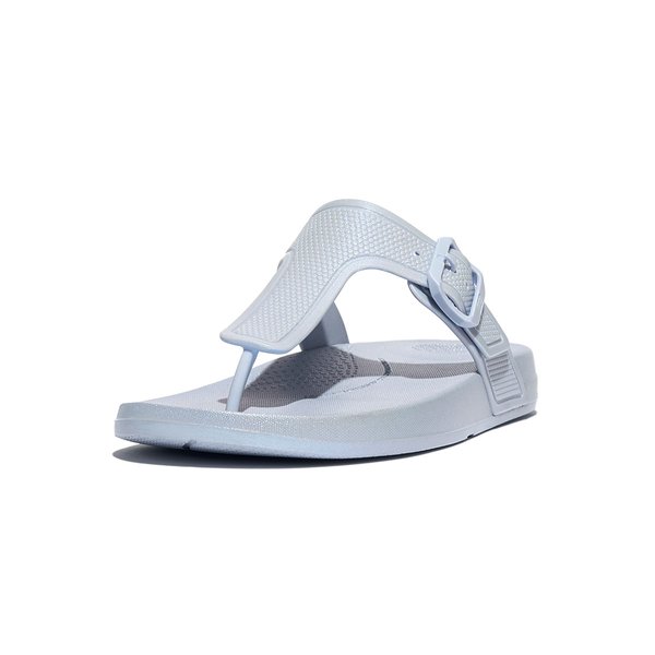 iQUSHION Pearlized Adjustable Buckle Flip-Flops 