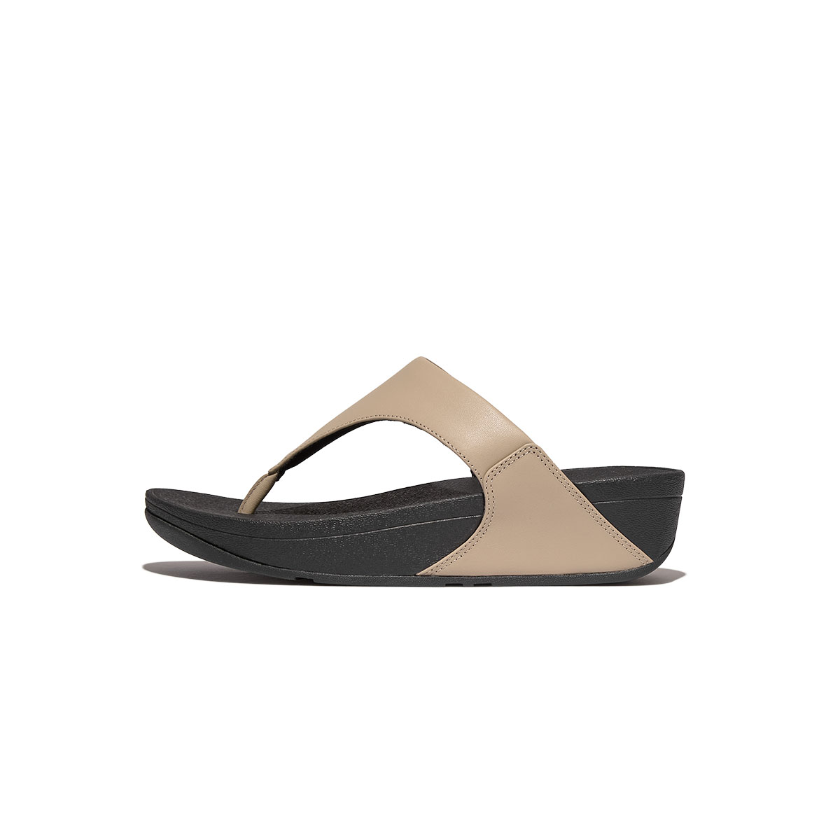 LULU Leather Toe-Post Sandals - Latte Beige (I88-A94) | FitFlop Singapore