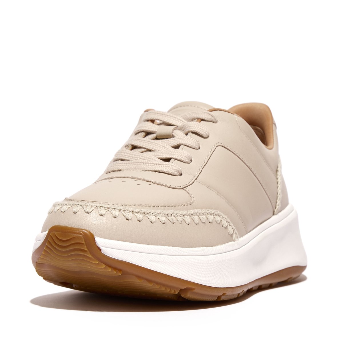 Leather flatform trainers on sale