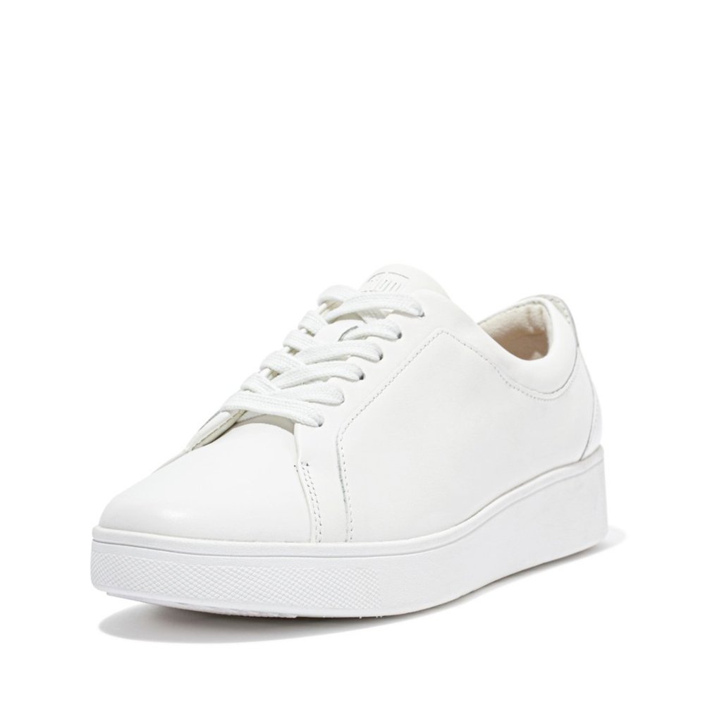 RALLY Womens Leather Trainers - Urban White (X22-194) | FitFlop Singapore