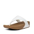 LULU Leather Toe-Post Sandals White front view