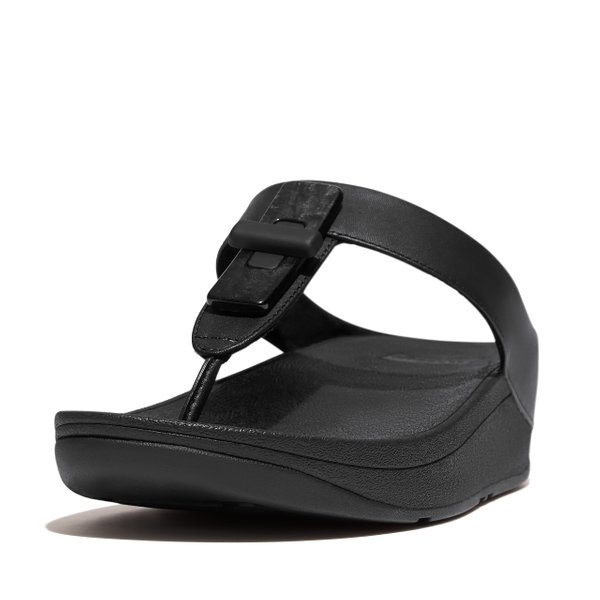 FINO Resin-Lock Leather Toe-Post Sandals