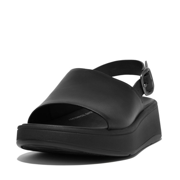 F-MODE Leather Flatform Back-Strap Sandals 