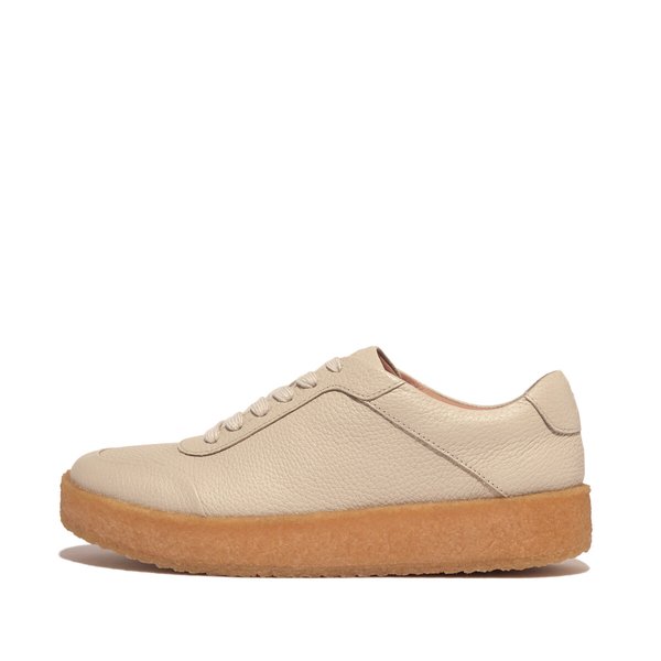 RALLY Tumbled-Leather Crepe Sneakers