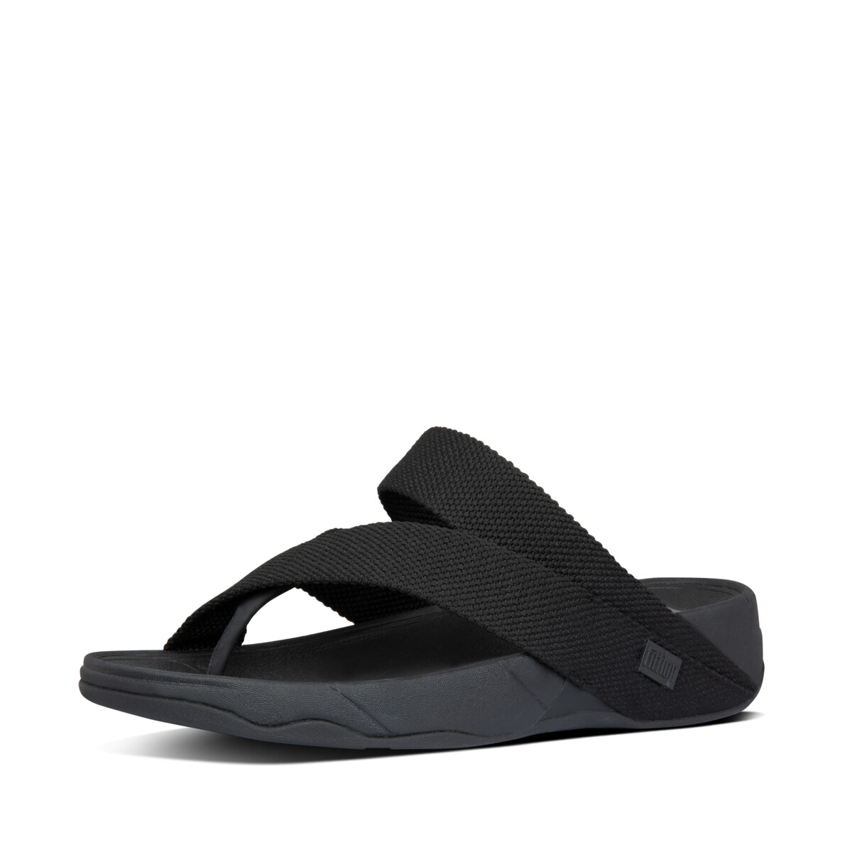 SLING Mens Weave Toe-Post Sandals - Black (AP9-001) | FitFlop Singapore