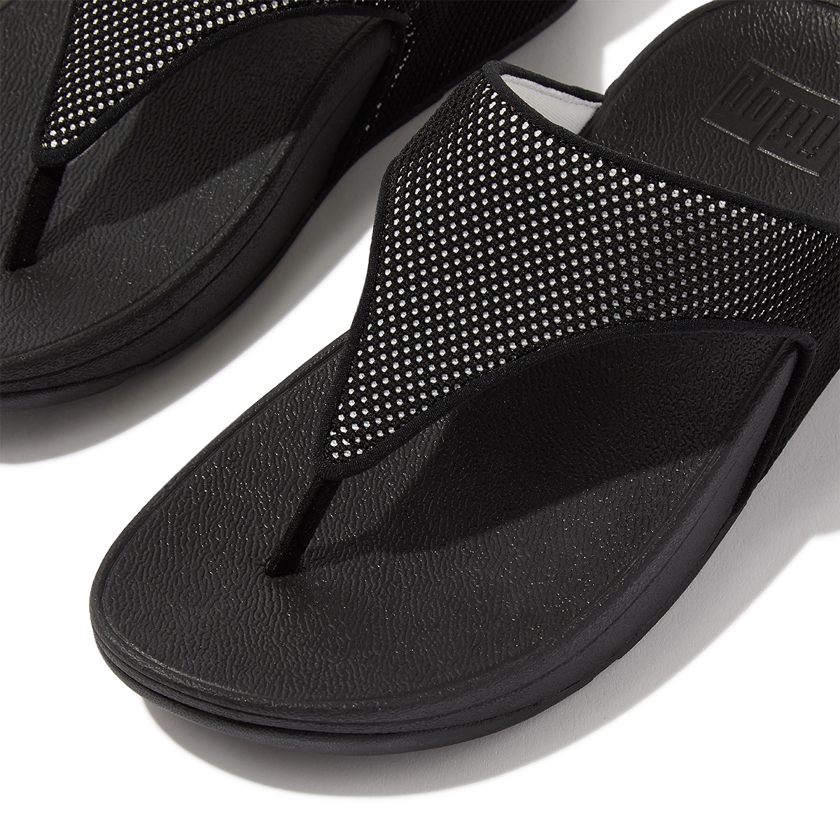 LULU Water-Resistant Two-Tone Webbing Toe-Posts - Black (HK4-001 ...