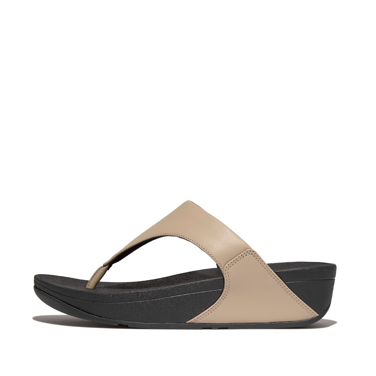 LULU Leather Toe-Post Sandals - Latte Beige (I88-A94) | FitFlop