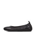 FitFlop ALLEGRO Soft Leather Ballet Pumps Black front view