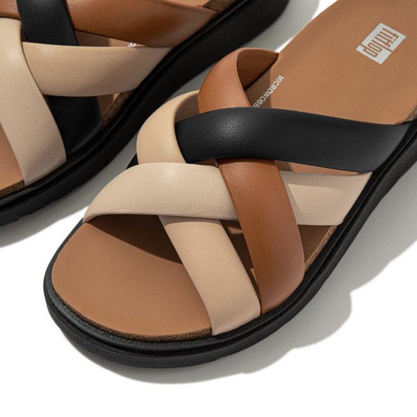 GEN-FF Padded-Strap Leather Slides 