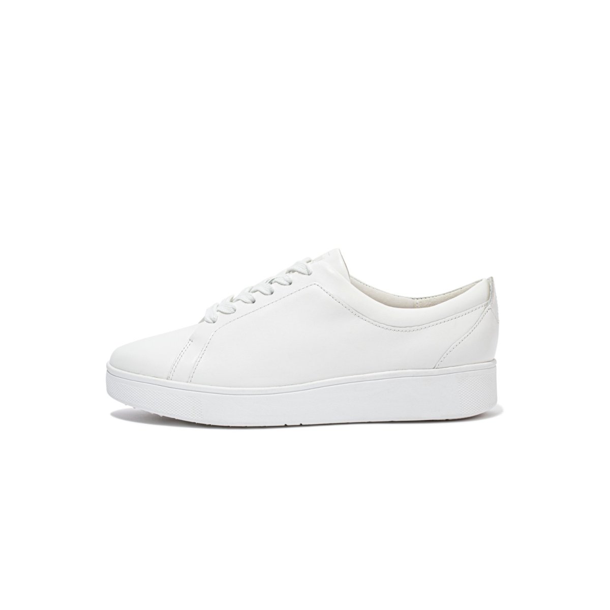 FitFlop RALLY Leather Trainers Urban White front view