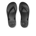 FitFlop iQUSHION Ergonomic Flip-Flops All Black top view