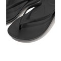 FitFlop iQUSHION Ergonomic Flip-Flops All Black close up