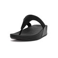 FitFlop LULU Crystal Embellished Toe-Post Sandals All Black side view