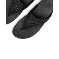 FitFlop LULU Glitter Toe-Post Sandals Black Glitter close up