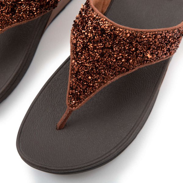 LULU Shimmerfoil Toe-Post Sandals