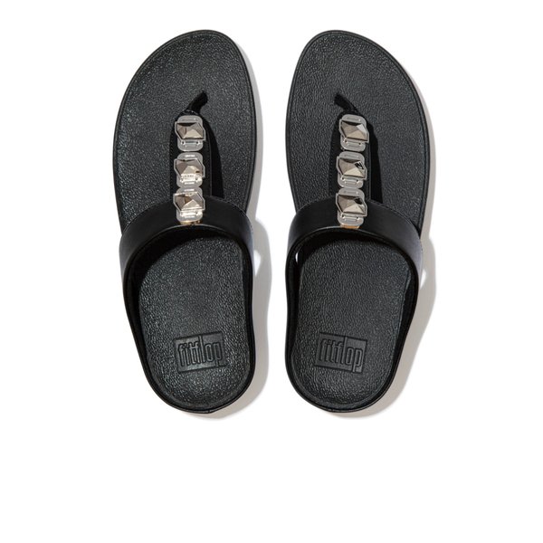 FINO Crystal Lock Toe-Post Sandals