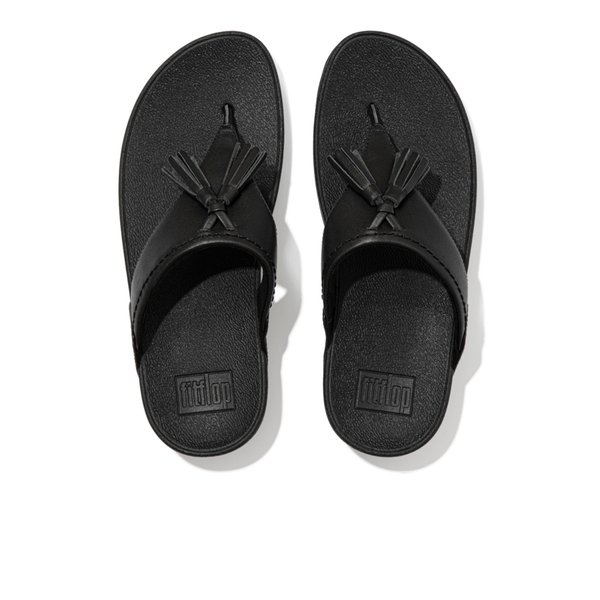 LULU Tassel Leather Toe-Post Sandals