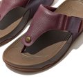 TRAKK II Leather Toe-Post Sandals Plummy close up