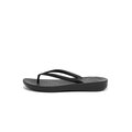 FitFlop iQUSHION Ergonomic Flip-Flops All Black front view