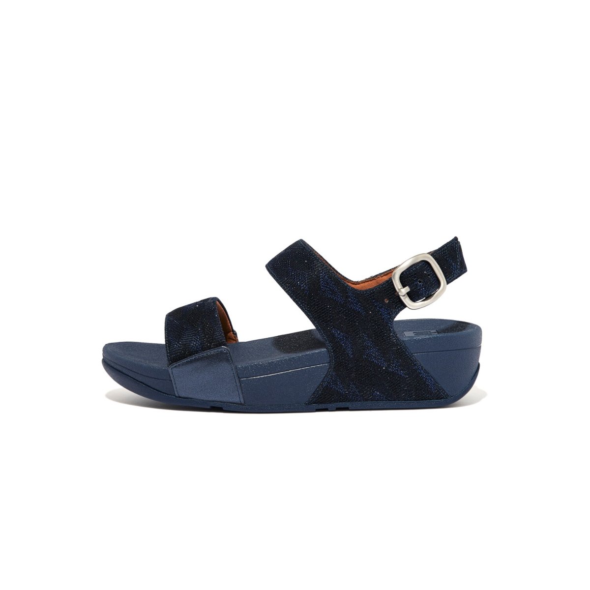 FitFlop LULU Glitz Back-Strap Sandals Midnight Navy front view