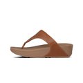 LULU Leather Toe-Post Sandals Light Tan front view
