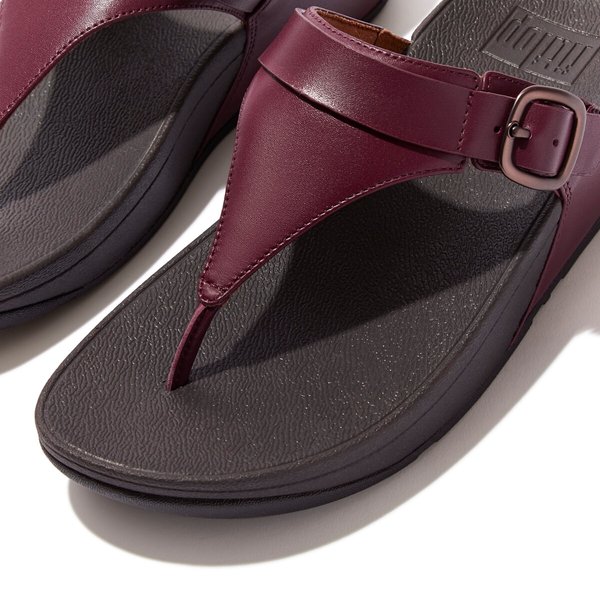 LULU Adjustable Leather Toe-Post Sandals
