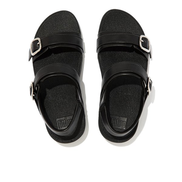 LULU Adjustable Leather Back-Strap Sandals
