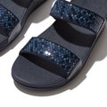 FitFlop LULU Sequined Slide Midnight Navy close up