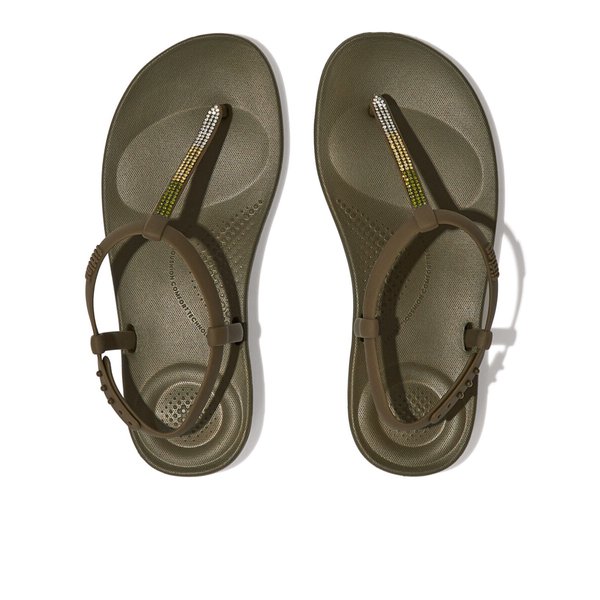 iQUSHION Ombré Sparkle Back-Strap Sandals