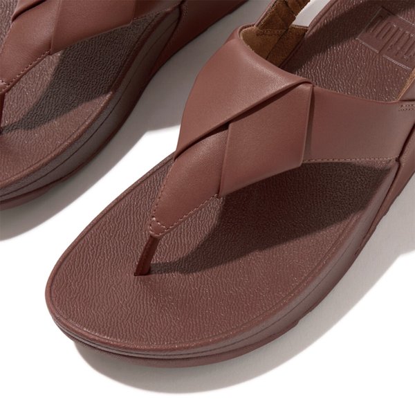 LULU Folded-Leather Back-Strap Sandals